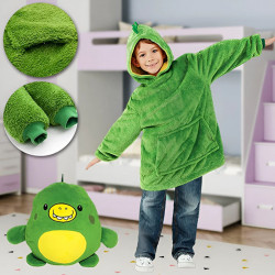 A toy, pillow, and sweatshirt all in one: PILLOWPET, One Size Fits All, Machine Washable, Green