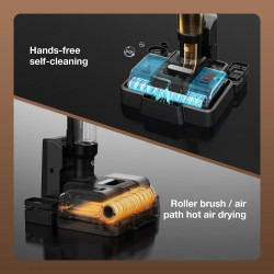 Jimmy PW11 Upright Vacuum Cleaner, 400W, 100 AW, 75-minute runtime, LED display, Black