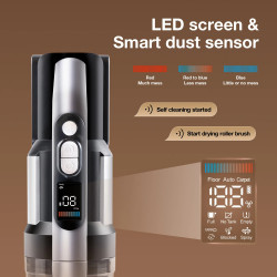 Jimmy PW11 Upright Vacuum Cleaner, 400W, 100 AW, 75-minute runtime, LED display, Black