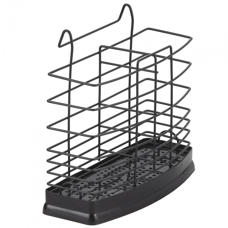 Στεγνωτήριο μαχαιροπήρουνων Rosberg R53003B, 16.6x5.8x6.5 cm, Μαύρο