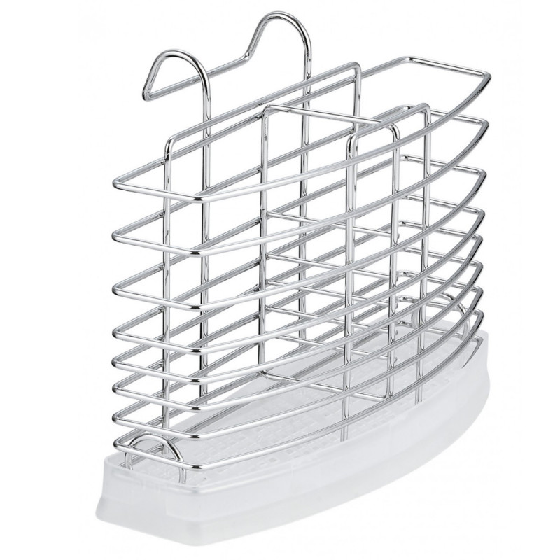 Στεγνωτήριο μαχαιροπήρουνων Rosberg R53003D, 20,7x9,5x15,2 cm, χρώμιο