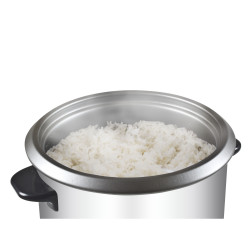 Beper 90.550 Rice Cooker, 400W, 1 L, Up to 625 g of rice, Keep Warm, Stainless Steel