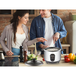 Beper 90.550 Rice Cooker, 400W, 1 L, Up to 625 g of rice, Keep Warm, Stainless Steel