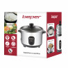 Beper 90.550 Rice Cooker, 400W, 1 L, Up to 625 g of rice, Keep Warm, Stainless Steel