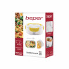 Beper 90.920G Electric Lunch Box, 40W, 1 L, Up to 60°C, 2 Removable Compartments, Indicator Light, White/Yellow