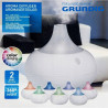 Difuzor aroma Grundig ED-12133, 140 ml, USB, Lumina LED, 8 culori, Alb