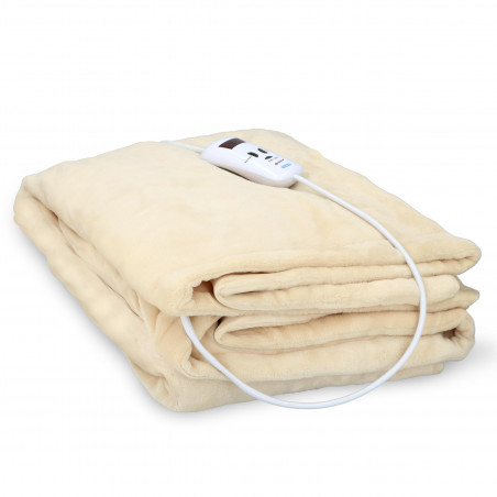 Alpina Electric Blanket, 180W, 180x130 cm, Timer, 10 Heat Settings, Remote Control, Beige