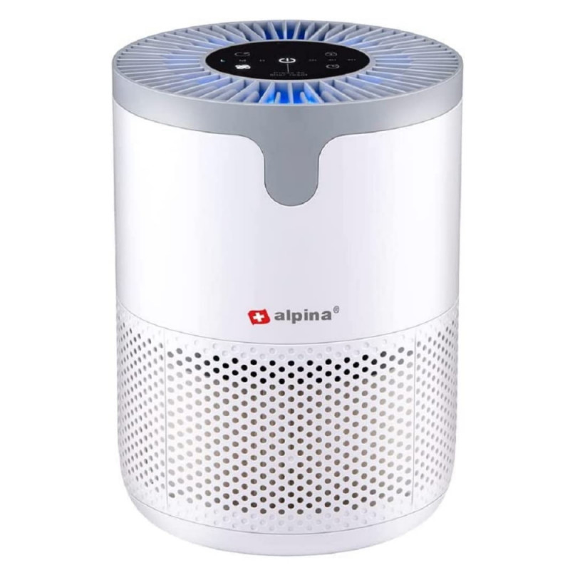 Alpina Air Purifier, 12W, Up to 10 sq. m, 60 m³/h, HEPA 13, Ionization, Timer, White