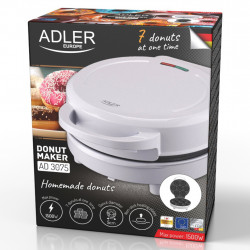 Μηχανή παραγωγής ντόνατς Adler AD 3075, 1500W, 7 ντόνατς τη φορά, αντικολλητικές πλάκες, Λευκό