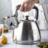 Klausberg KB 7612 Whistling Kettle, 3 L, Induction, Heat-Insulated Handle, Stainless Steel