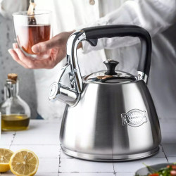 Klausberg KB 7612 Whistling Kettle, 3 L, Induction, Heat-Insulated Handle, Stainless Steel