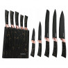 Klausberg KB 7768 Knife Set with Stand, 6 pieces, Ergonomic handles, Stainless steel, Black
