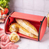 Kinghoff KH 1865 Bread Box, 44 cm, Lightweight and durable construction, Steel, Red
