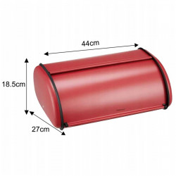 Kinghoff KH 1865 Bread Box, 44 cm, Lightweight and durable construction, Steel, Red
