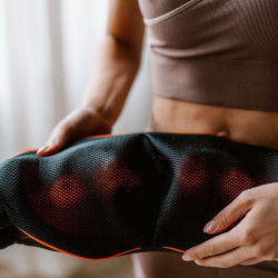 Medivon Collar Simple Black Shiatsu Massager, 18W, 8 Heads, Force Control, Timer, Heat Function, Black