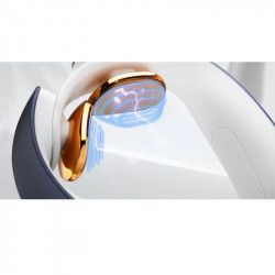 Medivon Ultra EMS Neck Massager, Electrical Muscle Stimulation, 3D Adjustment, 4 Modes, Remote Control, Heating, Timer, White/Blue