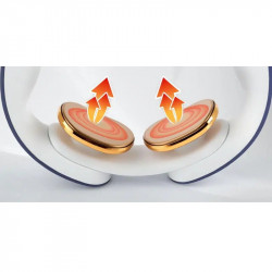 Medivon Ultra EMS Neck Massager, Electrical Muscle Stimulation, 3D Adjustment, 4 Modes, Remote Control, Heating, Timer, White/Blue