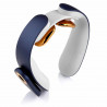 Medivon Ultra EMS Neck Massager, Electrical Muscle Stimulation, 3D Adjustment, 4 Modes, Remote Control, Heating, Timer, White/Blue