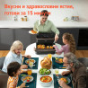 Двоен фритюрник с горещ въздух Cosori Dual Blaze TwinFry CAF-TF101S, 10 л, 6 програми, Разделител на кошниците, ThermoIQ, Черен