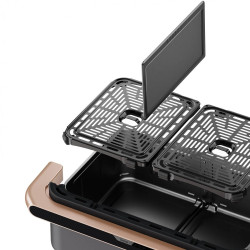 Cosori Dual Blaze TwinFry CAF-TF101S Double Hot Air Fryer, 10 L, 6 Programs, 35–240°C, Timer, ThermoIQ, Synchronized Cooking and Shut-Off, Black