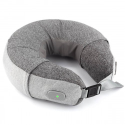 Medivon Puffy Shiatsu Neck Massager, Heating, 2 Speeds, Quiet Operation, Auto Shut-Off, USB, Gray