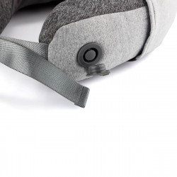 Medivon Puffy Shiatsu Neck Massager, Heating, 2 Speeds, Quiet Operation, Auto Shut-Off, USB, Gray