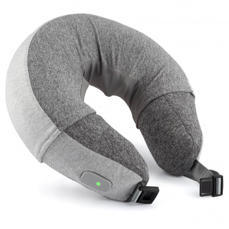 Medivon Puffy Shiatsu Neck Massager, Heating, 2 Speeds, Quiet Operation, Auto Shut-Off, USB, Gray