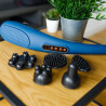 Medivon Molly Handheld Massager, 6 massage heads, 15 modes, 15 speeds, timer, cordless, blue