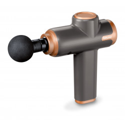 Beurer MG 99 Massage Gun, 4 attachments, 5 speeds, battery level indicator, 5-hour battery life, Black/Gold