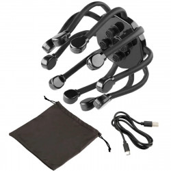 Medivon Octopus Electric Head Massager, 5 modes, 14 massage points, Wireless, USB-C, Black