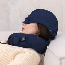 Medivon CosyGo Relaxing Neck and Shoulder Pillow, 2 Speed Settings, Wireless, Adjustable, Blue