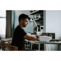 Medivon Hand Hand Massager, 2500mAh, 6 Programs, 6 Intensity Levels, Timer, USB, White