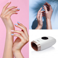 Medivon Hand Hand Massager, 2500mAh, 6 Programs, 6 Intensity Levels, Timer, USB, White