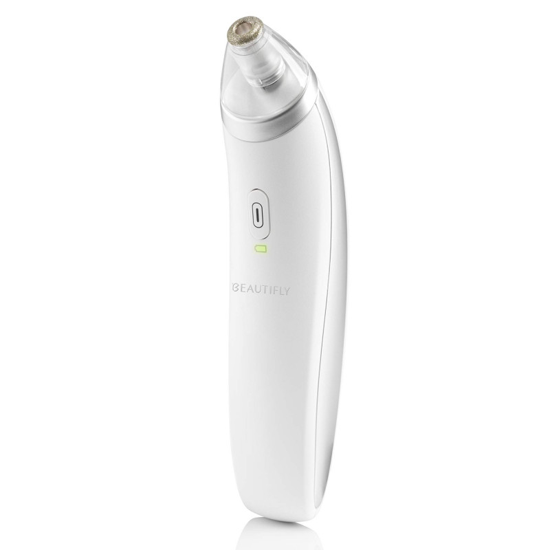 Aparat curatare facial Beautifly B-Derma Basic, 0,75 W, 200 mAh, 61 kPa, 4 trepte, Microparticule de diamant, 6 atasamente, Alb