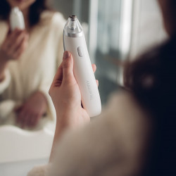 Beautifly B-Derma Basic Facial Cleansing Device, 0.75 W, 200 mAh, 61 kPa, 4 power settings, Diamond micro-particles, 6 interchangeable heads, White