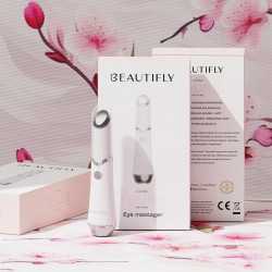 Beautifly B-Looky Young Eye and Lip Massager, Heat Therapy up to 42°C, Antibacterial, Lifting Effect, Ionization, White