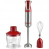 Blender cu tocator si tel Royalty Line RL-ESMS800, 800W, 0.6L, 2 viteze, Atasament metalic, Rosu