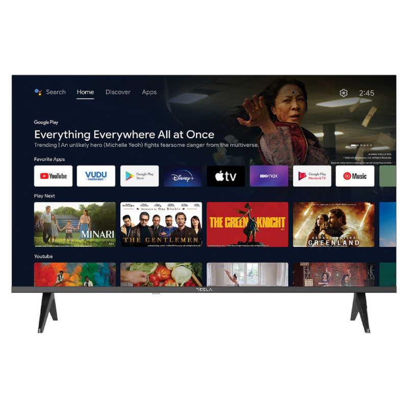 Tesla Series 6 TV 43E635BFS, 43", Smart Android, Full HD 1920 x 1080, Wi-Fi, Bluetooth, Class E, Μαύρο