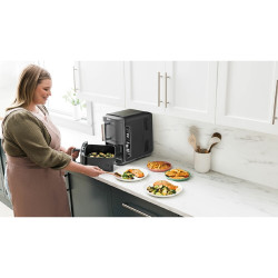 Ninja SL400EU Double Hot Air Fryer, 2470W, 9.5 L, 2 baskets, 6 programs, Max Crisp, Sync and Match functions, Gray