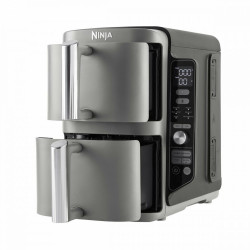 Ninja SL400EU Double Hot Air Fryer, 2470W, 9.5 L, 2 baskets, 6 programs, Max Crisp, Sync and Match functions, Gray