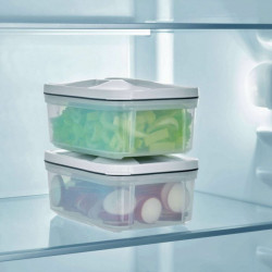 Set of 2 Severin ZB 3620 Vacuum Food Containers, 750 ml, BPA-Free, FoodSave, Clear/White