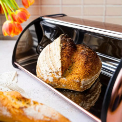 Kinghoff KH 1870 Bread Box, 44 cm, Lightweight and durable construction, Stainless steel, Rose gold