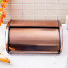 Kinghoff KH 1870 Bread Box, 44 cm, Lightweight and durable construction, Stainless steel, Rose gold