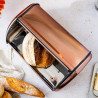 Kinghoff KH 1870 Bread Box, 44 cm, Lightweight and durable construction, Stainless steel, Rose gold