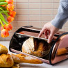 Kinghoff KH 1870 Bread Box, 44 cm, Lightweight and durable construction, Stainless steel, Rose gold