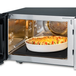 Микровълнова фурна Severin MW 7777, 900W, 25 л, 10 степени, 6 функции, Размразяване, Quick-Taste, Черен