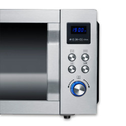 Микровълнова фурна Severin MW 7777, 900W, 25 л, 10 степени, 6 функции, Размразяване, Quick-Taste, Черен