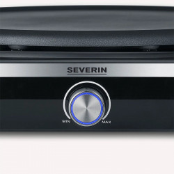 Уред за палачинки Severin CM 2199, 1500 W, 38 см, Терморегулатор, Сигнализация за загряване, Включени прибори, Черен