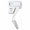Rosberg R51100HT Wall-Mounted Hair Dryer, For Hotels and Swimming Pools, 1300W, 2 Speeds, Shaver Outlet, White