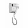 Rosberg R51100HT Wall-Mounted Hair Dryer, For Hotels and Swimming Pools, 1300W, 2 Speeds, Shaver Outlet, White